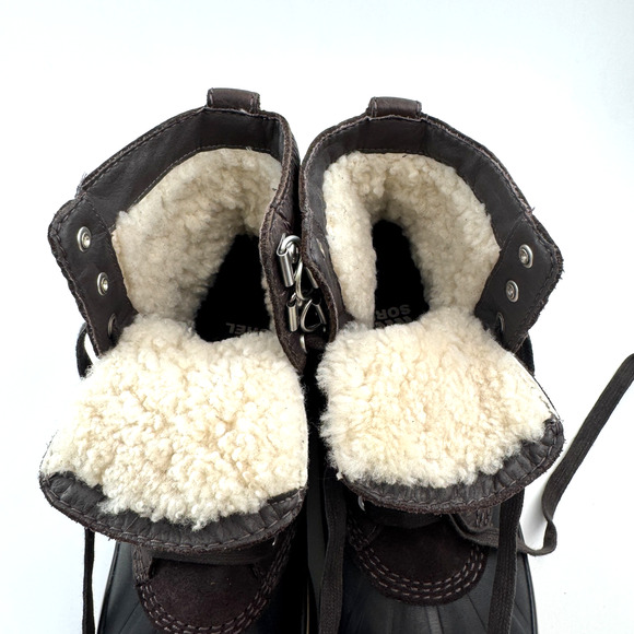 Sorel Men's Caribou Storm WP 'Blackened Brown' NM3964-205 size 8.5 - Picture 7 of 10